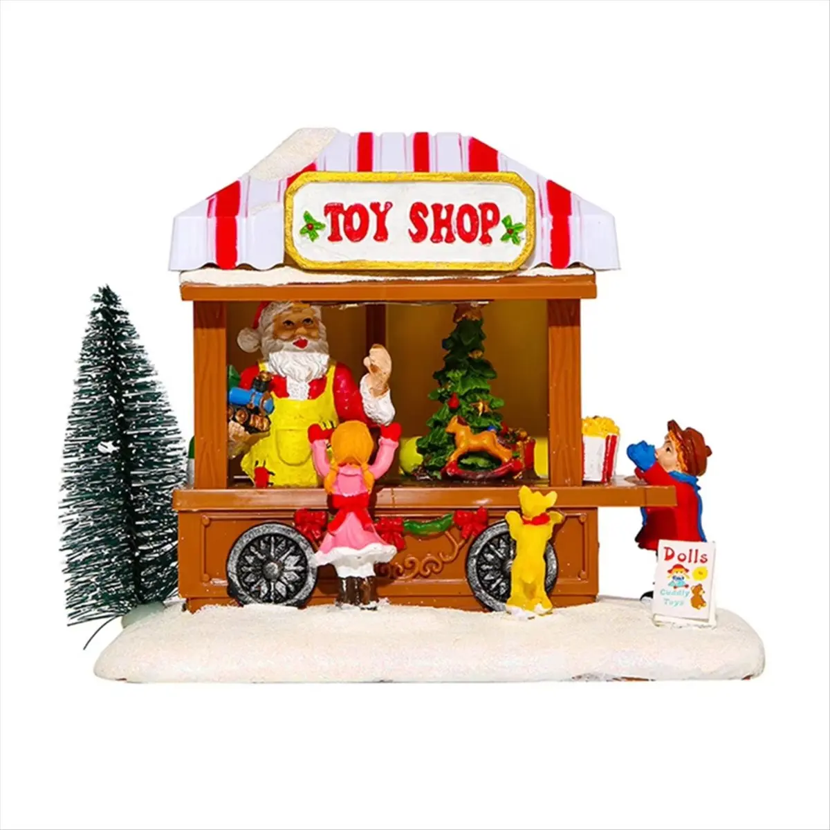 Christmas Music House with Xmas Tree Lighted LED Christmas Ornaments for Desktop Ornaments ChristmasGift
