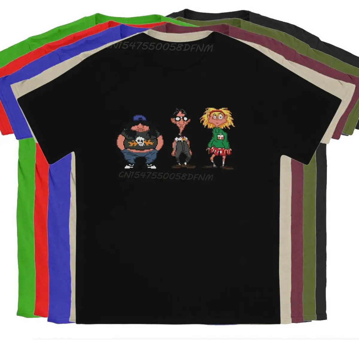 

Bernard Laverne and Hoagie T-Shirts Men Day Of The Tentacle Game Anime Cotton Tee Shirt Male Camisas Men Graphic Tee Shirts