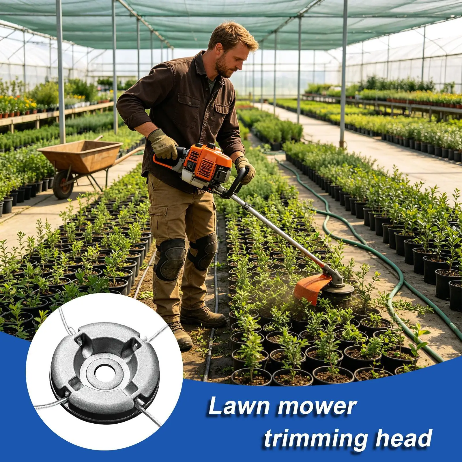 Grass Eater Attachments Universal Heavy Duty Aluminum Attachments String Trimmer Replacement Head For Lawn Yard Outdoor Grass