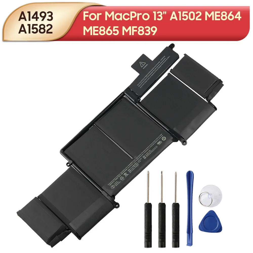 New Replacement Battery A1493 A1582 For MacBook Pro A1502 ME864 ME865 A1493 A1582 MF839 MacPro 13