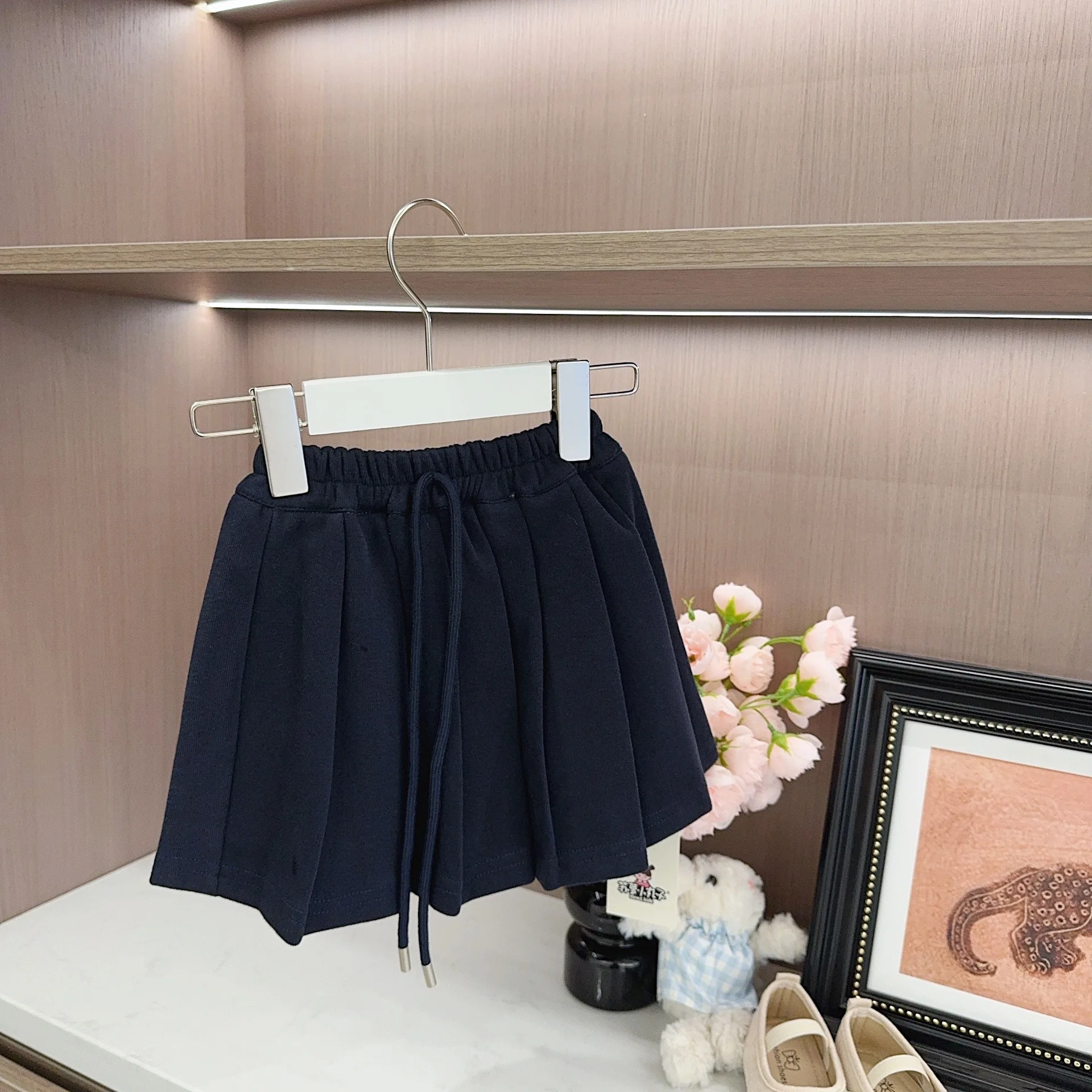 2026 Fall Winter 0 to 5 Years Girls Toddler Stylish Korean Navy Sweet Pleated Skirt Skirt Ballet Style