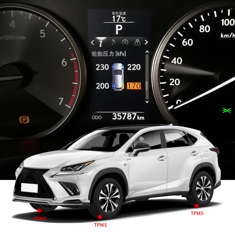 

Car TPMS Tire Pressure Monitoring System Car Screen Display for Toyota Lexus NX NX200T NX300H 2015-2020