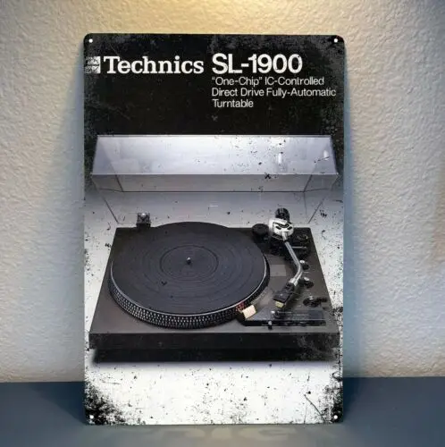 

Technics Vintage Hi-Fi Turntable Sl1900 Metal Poster -20x30cm Tin Sign