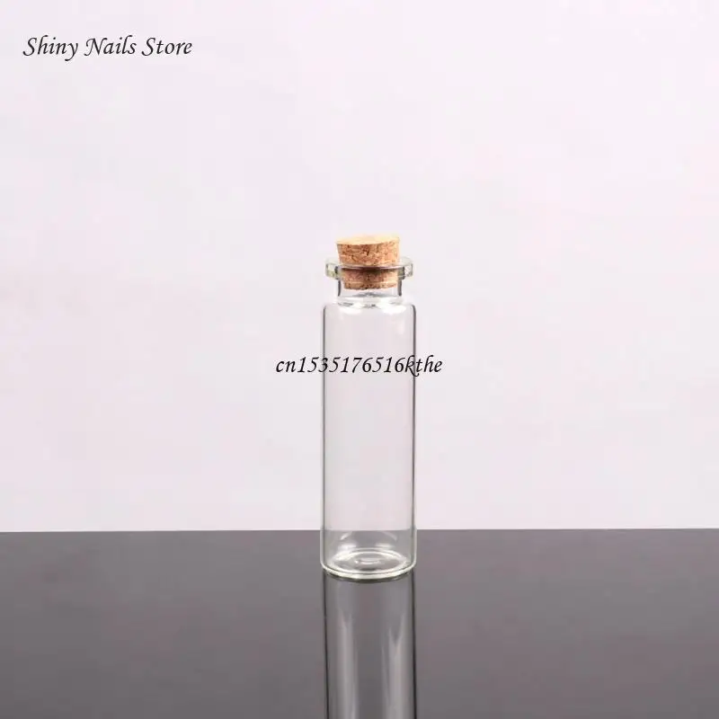 Small Bottles with Cork Stoppers Tiny Vials Small Clear Glass Jars Lids Storage Dropship