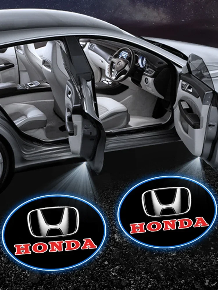 باب السيارة LED HD ترحيب مجاملة الظل العارض مصباح مصباح شعار لهوندا سيفيك أكورد CRV HRV جاز سيتي أوديسي اليشم Vezel