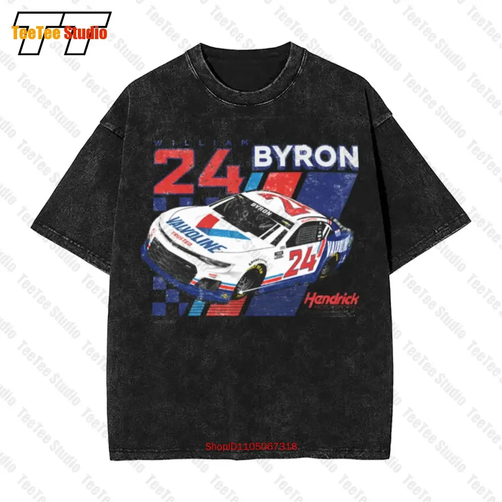 2021 #24 William Byron“ Valvoline Darlington Throwback“T-Large Sd Ship Vintage Oversized T-Shirt JGTP