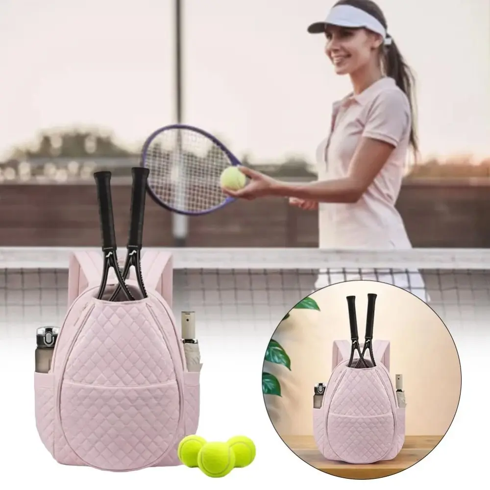 Large Capacity Tennis Crossbody Backpack Zipper Closure Waterproof Lightweight Sling Bag Professional Organizer