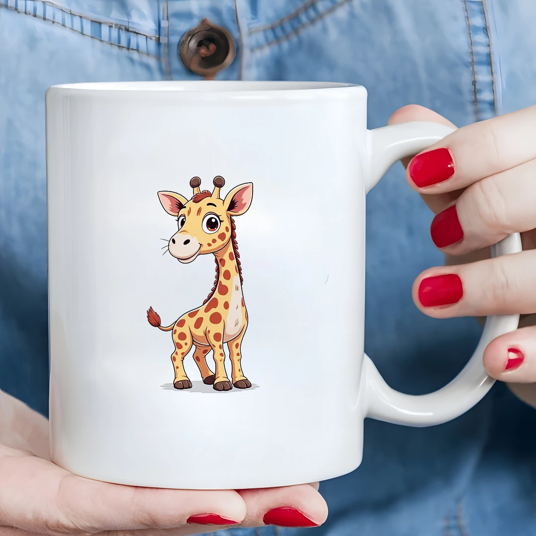 

11oz cartoon giraffe mug Home kids cold & hot beverage cup Christmas gift office mug