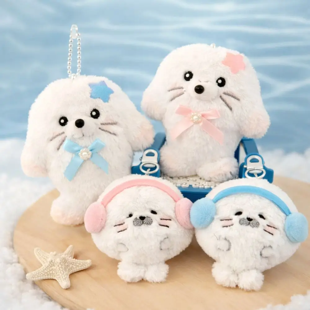 Cute Fluffy Seal Keychain Exquisite Seals Pendant Versatile Lightweight Bag Charm For Backpack Key Decorations