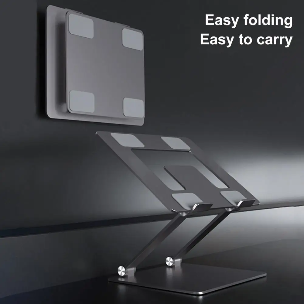Desk Laptop Holder Portable Laptop Stand Aluminum Alloy Laptop Holder Stand Foldable Adjustable Height Riser Portable Heat