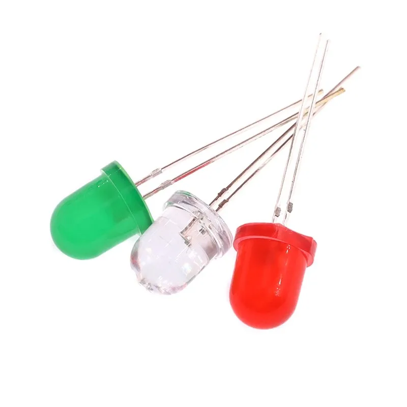 10 Stuks Led 8Mm Hoge Helderheid Ronde Kop Led Kraal F8 Wit Blauw Rood Groen Geel Direct Plug Led Indicatielampje