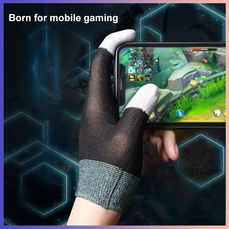 1 Pairs Finger Gloves For Mobile Games PUBG Nylon Sensitive Anti-slip Touch Screen Breathable Fingertip Cover For Gaming 5styles