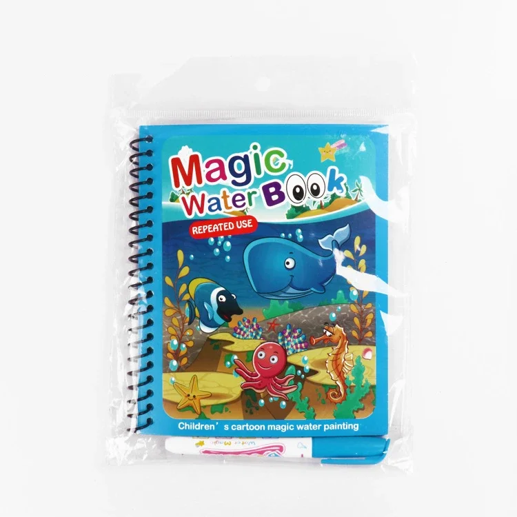 Reusable Magic Water Drawing Book Sensory Early Education Coloring Book Perfect Educational Toys for Kids Ideal Birthday Gift