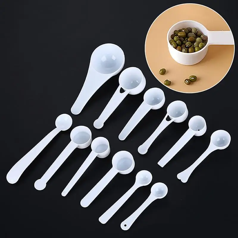 10PCS Plastic Measuring Spoons Scoop For Child Milk Powder/Coffee/Protein Multifunctional Home Kitchen Accessory