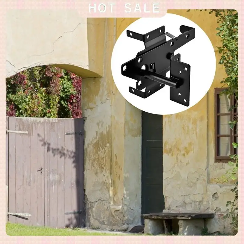 

24-Hour Delivery Quick Pin Door Bolt Automatic Latch Gate Lock Post Mount Self-Locking Bolts Accessories Included