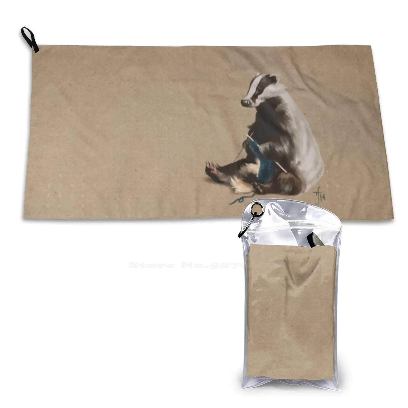 Badger Knitting A Scarf Soft Towel Quick Dry Beach Towel Badger Knitting Crafty