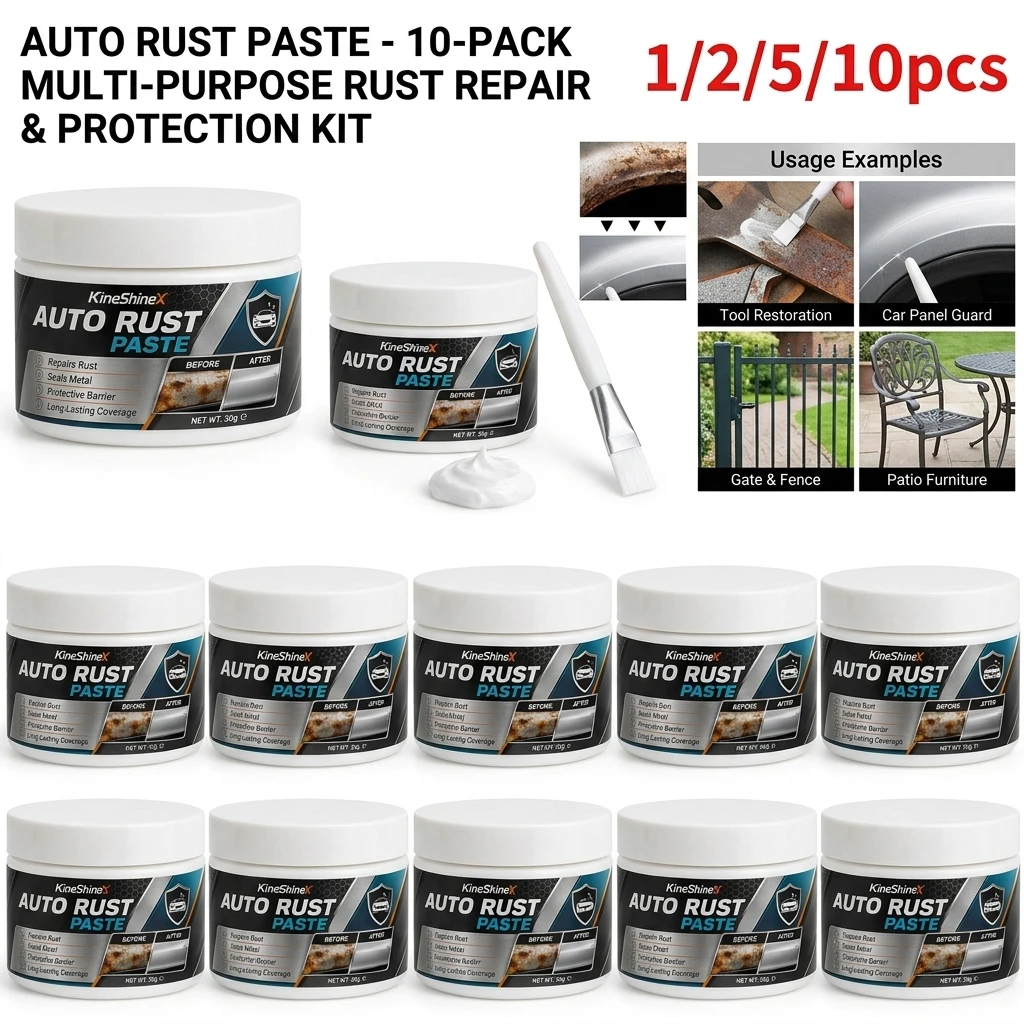 30ml Automotive Rust Prevention Paste Metal Rust Removal Repair Paste Auto Rust Shield Paste With Brush
