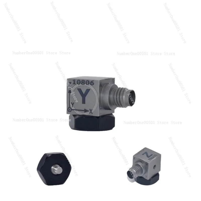 Triaxial Miniature Vibration Accelerometer Titanium Alloy with Mounting Holes for Modal Analysis