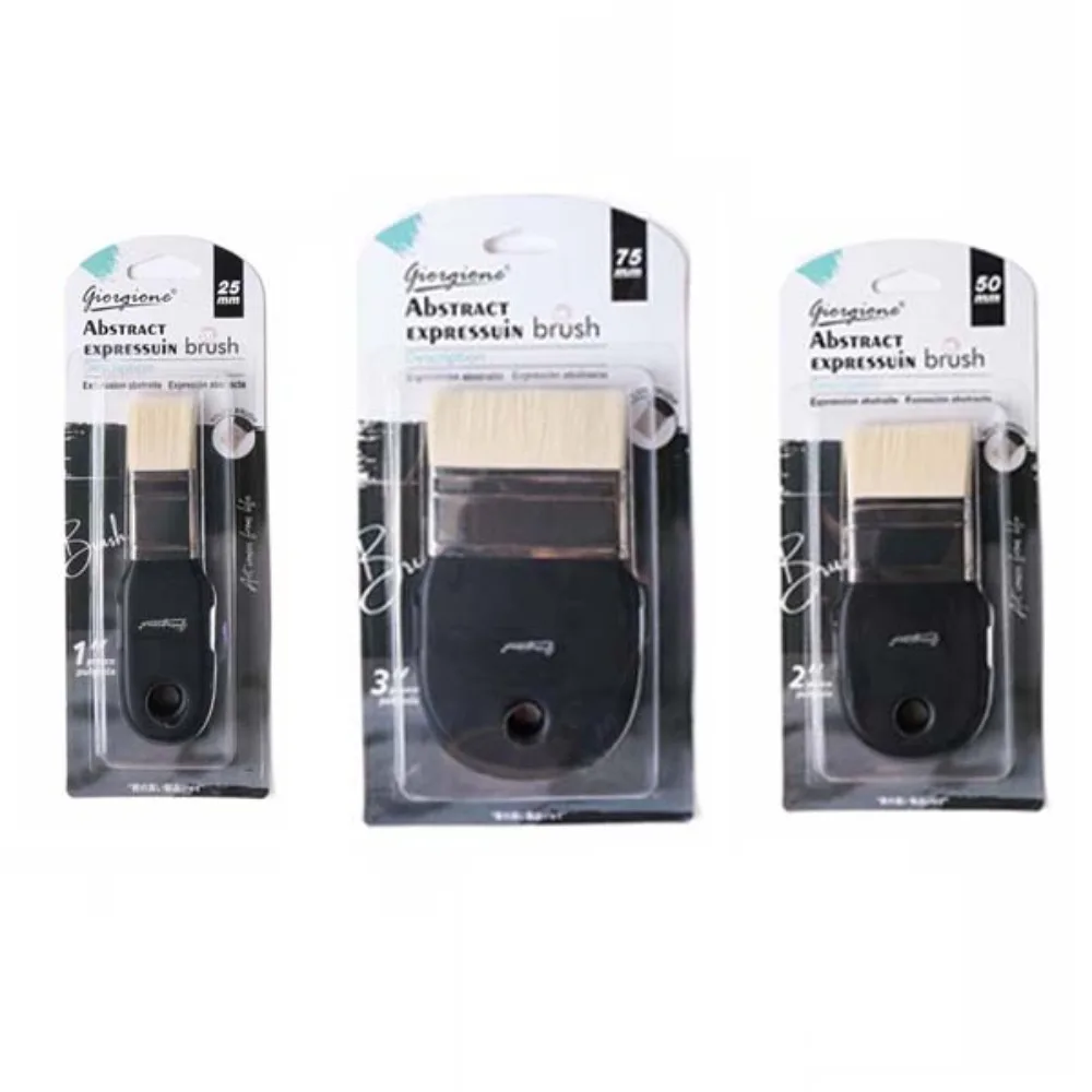 

3pcs/set Soft Hair Drawing Board Brush Plastic Black Nylon Paint Brush Lightweight Elastic Wall Painting Art Supplies School