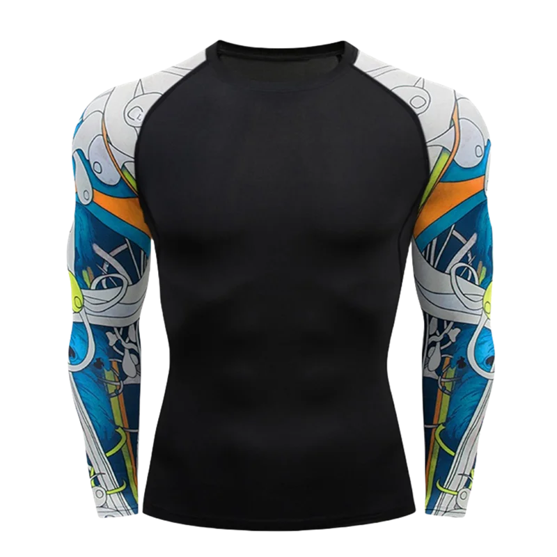 Men's Batman Print Compression T-Shirt, Seamless Honeycomb Breathable Quick Dry Short Sleeve, High Elastic Fitness Gym Top, Runn