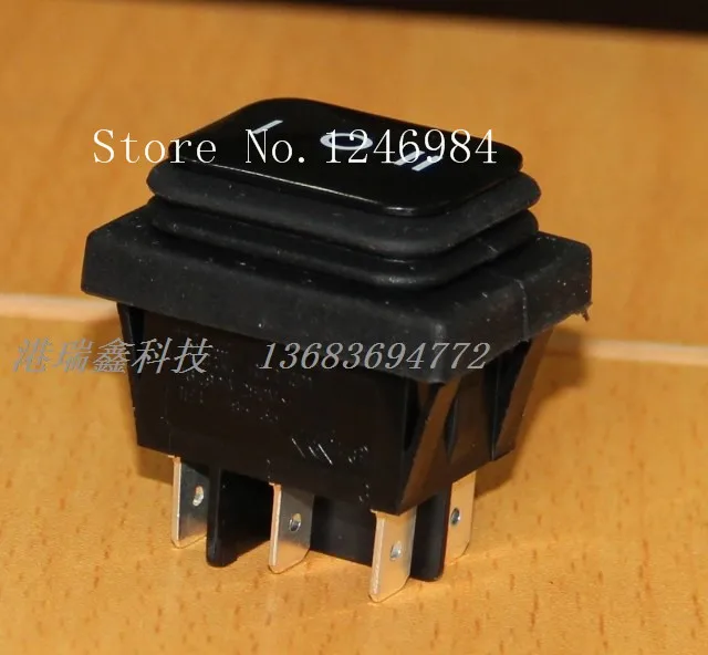 [SA]Power switch RLEIL rocker switch waterproof third gear oil big black rocker switch RL2 (P) -23-BB 6P 2/3gear reset -50pcs