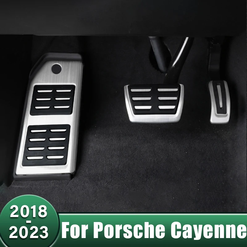 

Stainless Car Accelerator Brake Pedals Cover Foot Rest Pedal Pad Accessories For Porsche Cayenne 2018 2019 2020 2021 2022 2023