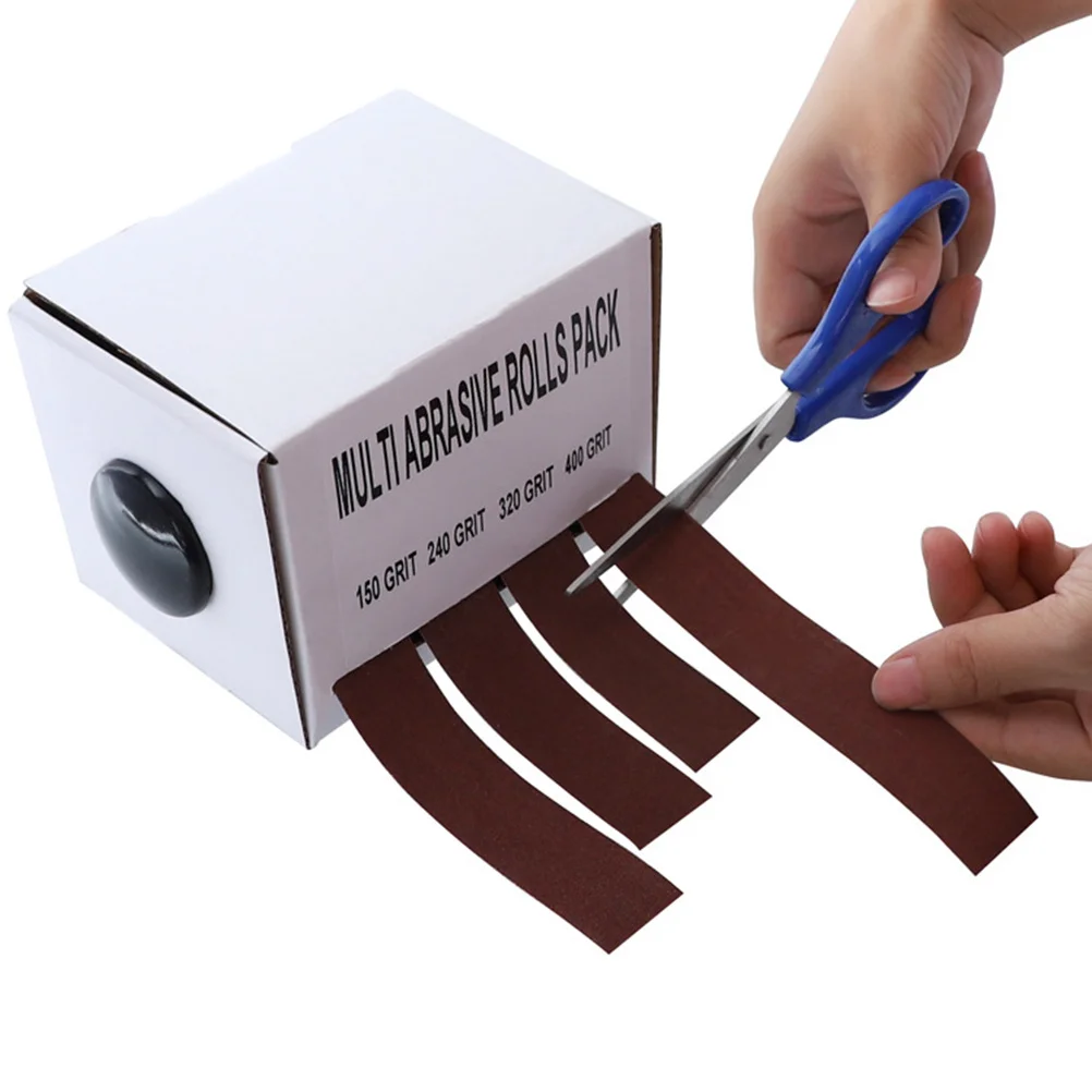 1pc Dry Matte Belt Box Abrasive Rolls Wear-Resistant Sand Cloth Soft Nylon Backing Anti-Stretch Cuttable For Woodworking Metal