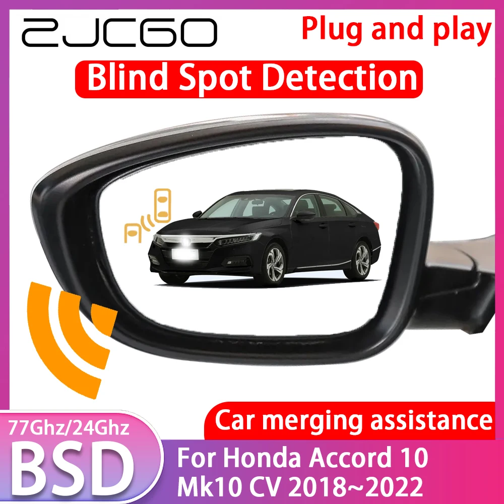 

ZJCGO for Honda Accord 10 Mk10 CV 2018~2022 Blind Spot Detection Car BSD BSA BSM System Driving Warning Radar Alert Mirror