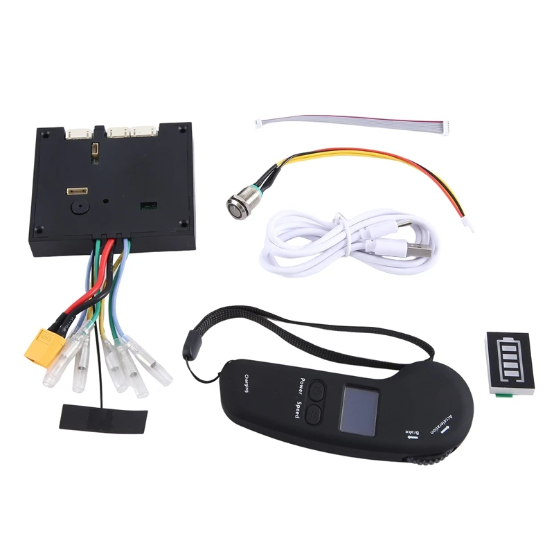 Dual Drive Electric Skateboard Hub Motor Kits ESC and Remote Electric Skateboard Longboard Control Board(Control A)