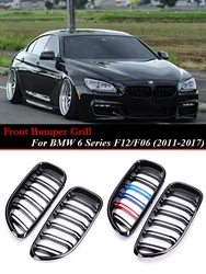 M6 Front Bumper Kidney Grill Low Facelift Racing M Color Grille For BMW 6 Series F12 F13 F06 2011-2017 640i 650i Car Accessories