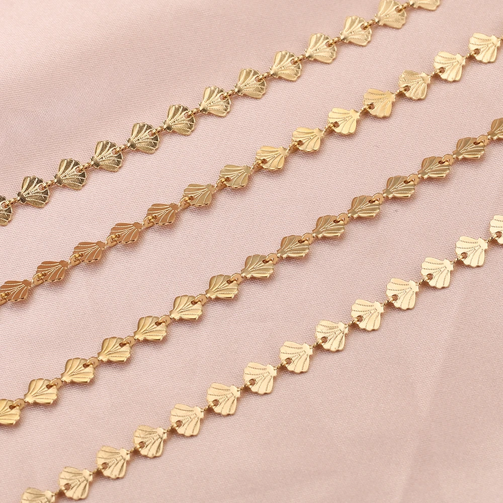 

1M Gold-Plate Stainless Steel Cable Chains Bulk Marine Cameo Shell Chain for Necklace DIY Anklet Jewelry Making Supplies