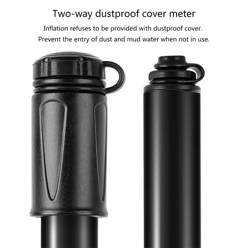 652F 소형 자전거 타이어 펌프 Presta & Schrader 휴대용 BMX 100PSI 미니 자전거 펌프 쉬운 펌핑을위한 알루미늄 합금 자전거 펌프