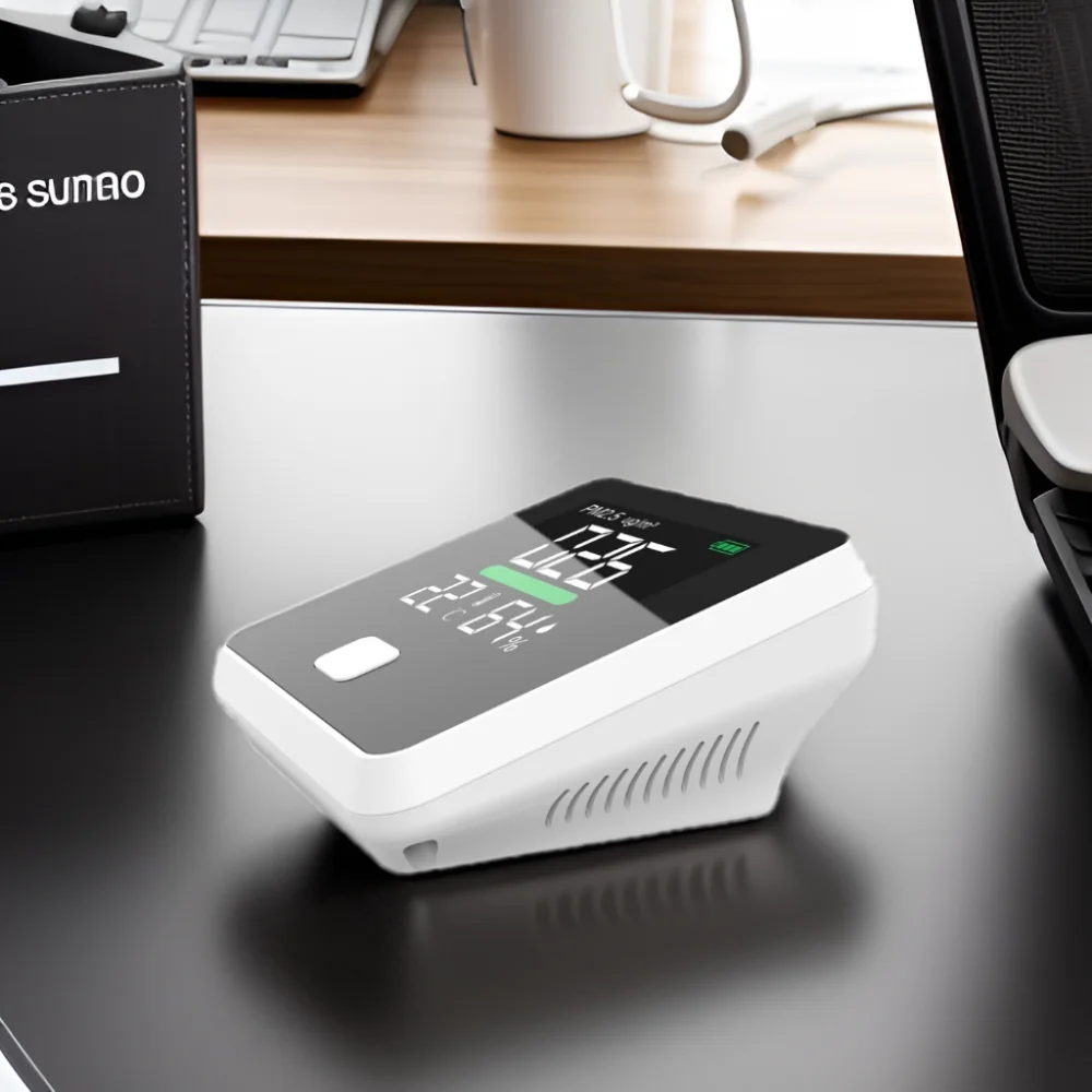 Monitor jakości powietrza w pomieszczeniach OEM, laserowy detektor PM2.5 z analizatorem gazów i miernikiem temperatury i wilgotności, certyfikat CE/ROHS