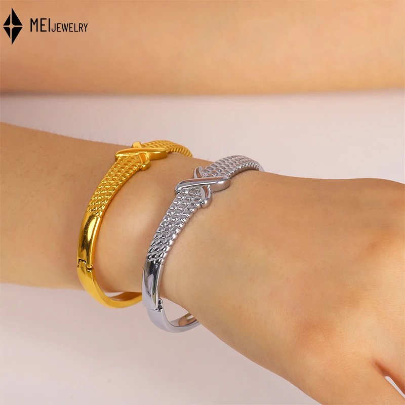 Hot Selling Versatile Temperament X-Shaped Series Cast Stainless Steel Jewelry Buckle Bracelet for Women ﻿