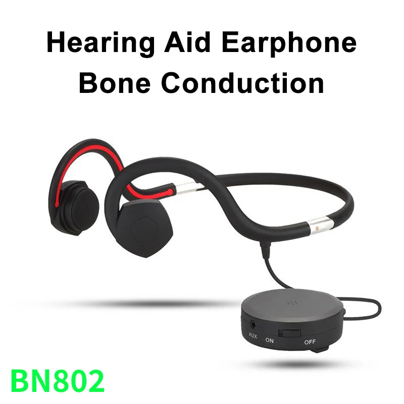 

BN802 Bone Conduction Hearing Aid Earphone Does Not Fit The Ear Built-In Battery Phone, Music, TV Hearing Aid For The Elderly