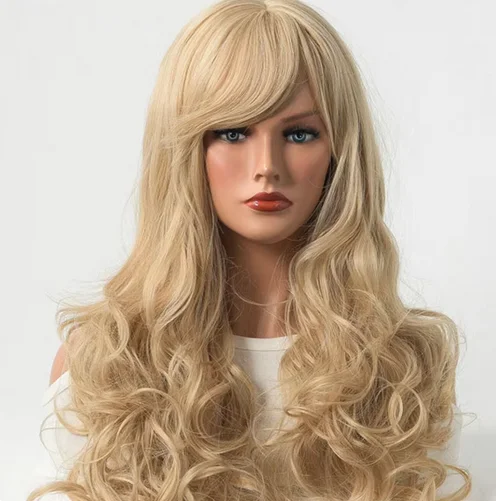 Cosplay Wig Curly Hair Blonde Synthetic Wigs -Perfect for Women, Everyday Wear, and Party Events