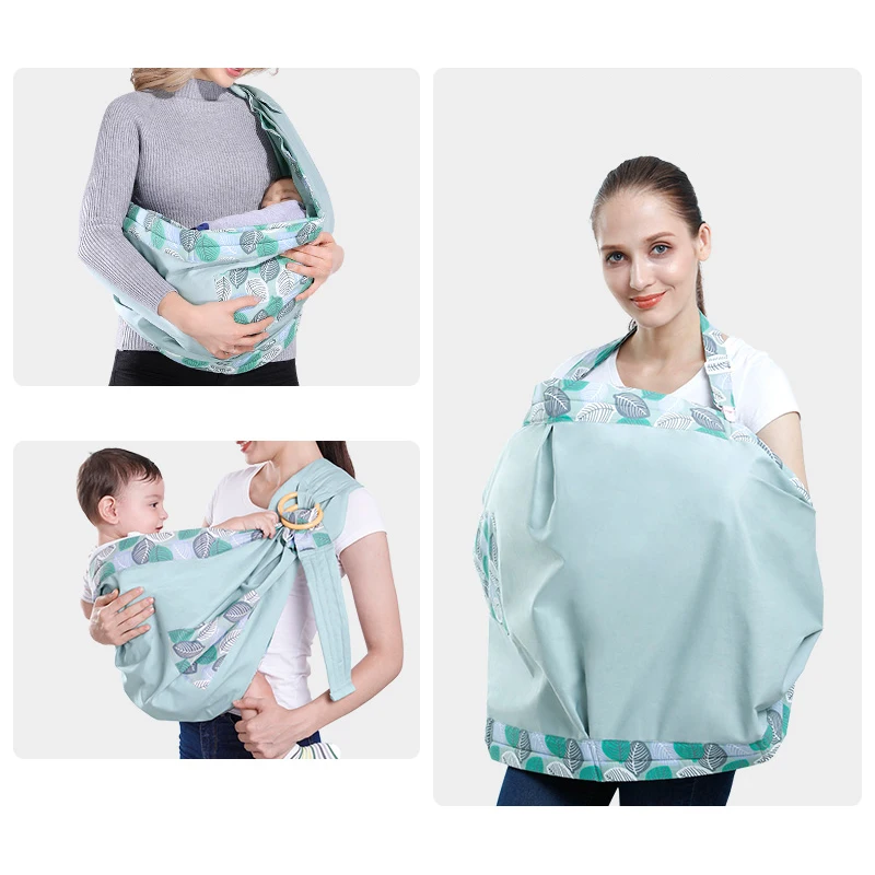 Baby Wrap Newborn Sling Dual Use Infant Nursing Cover Carrier Mesh Fabric Breastfeeding Carriers Up To 20kg (0-36M) Dropship