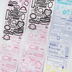 MINKYS 2M Graffiti Hand Tent Tape Star Letters Symbols Cute Creative Decorative Stickers