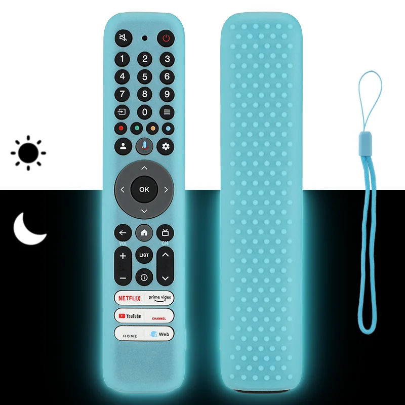 

Silicone Remote Control Case For TCL RC833 GUB1 TV Remote Shockproof Protective Shell Cover With a Lanyard