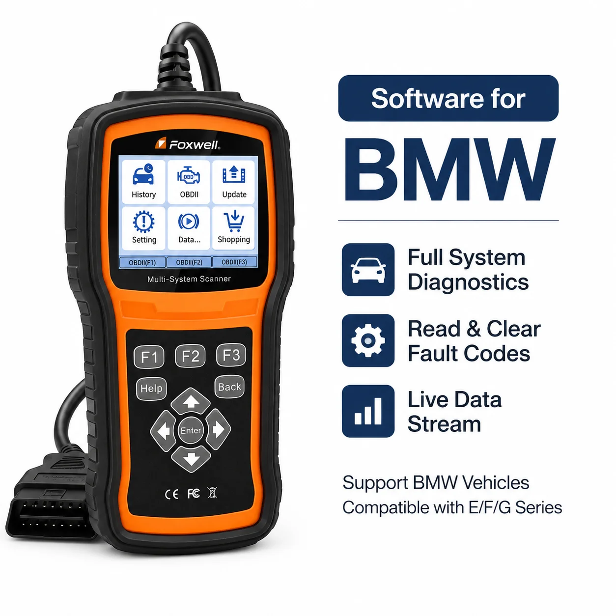 FOXWELL NT530 Plus OBD2 Scanner voor BMW Alle Systemen Alle Onderhoudsservices Bidirectionele Diagnostische Scantool OBD2 Scanner voor Auto's