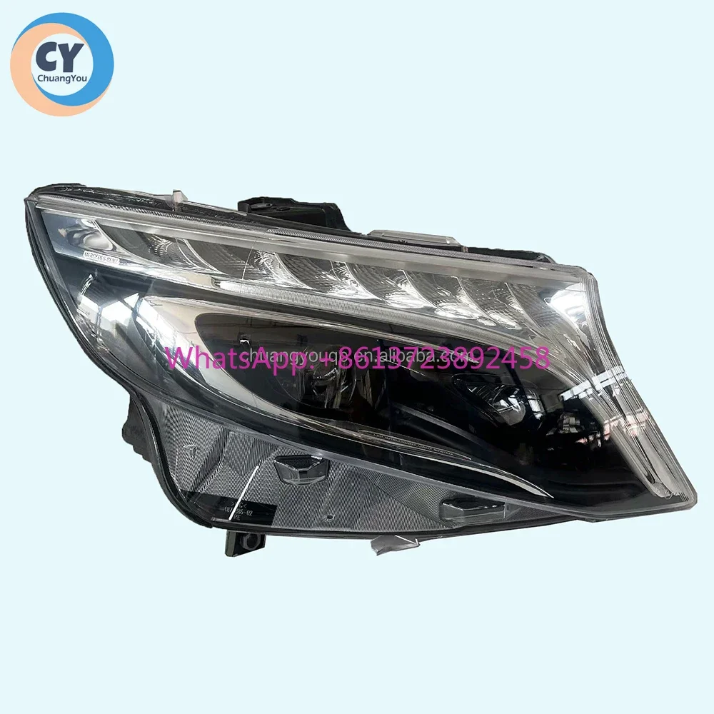 

For Mercedes-benz Vito W447 Original Headlight Lens 2016-2023 V-CLASS V250 V220D High LED Headlamp Tall Geometric Light