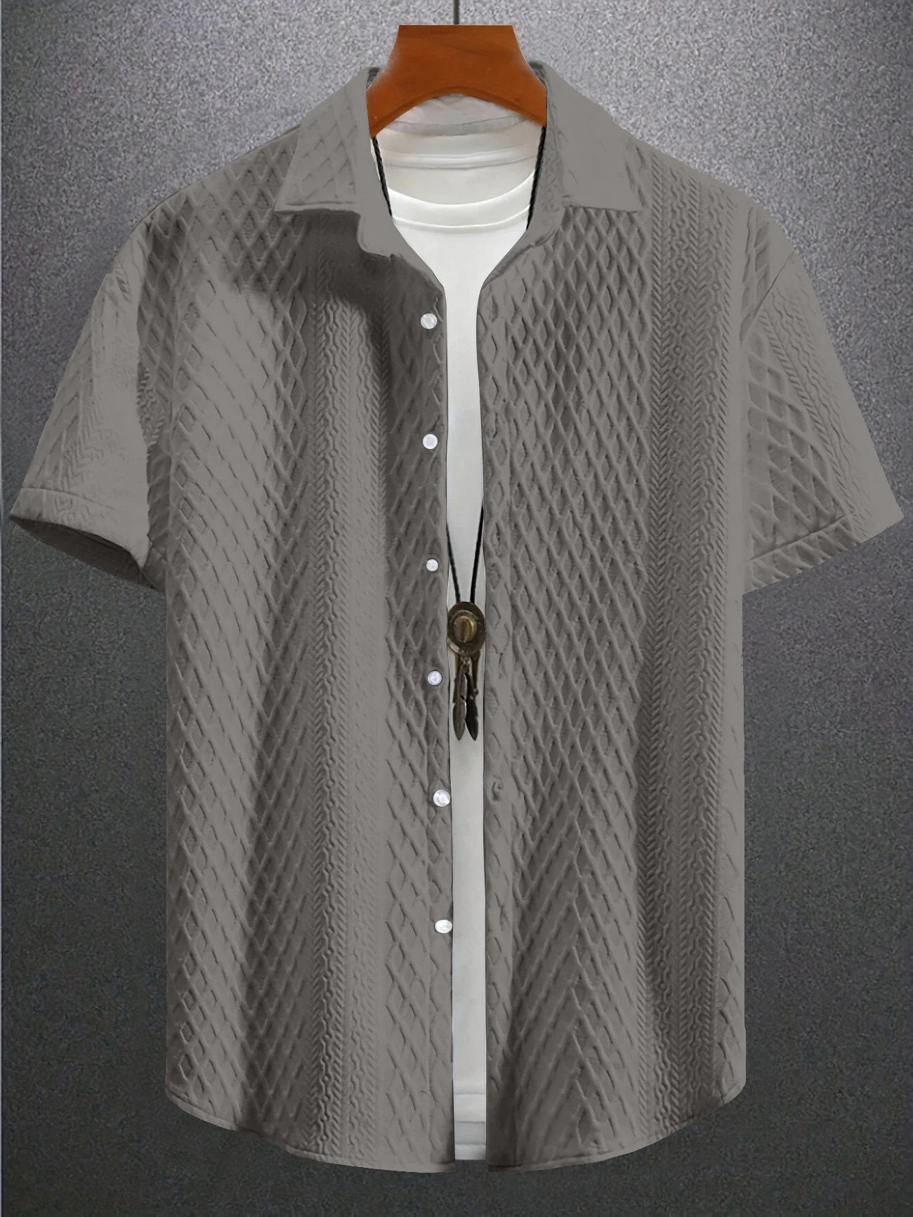 Men's Summer Short Sleeve Shirt Casual Comfortable Button-Up Floral Print Versatile Stylish Collared Leisure Wear 2025
