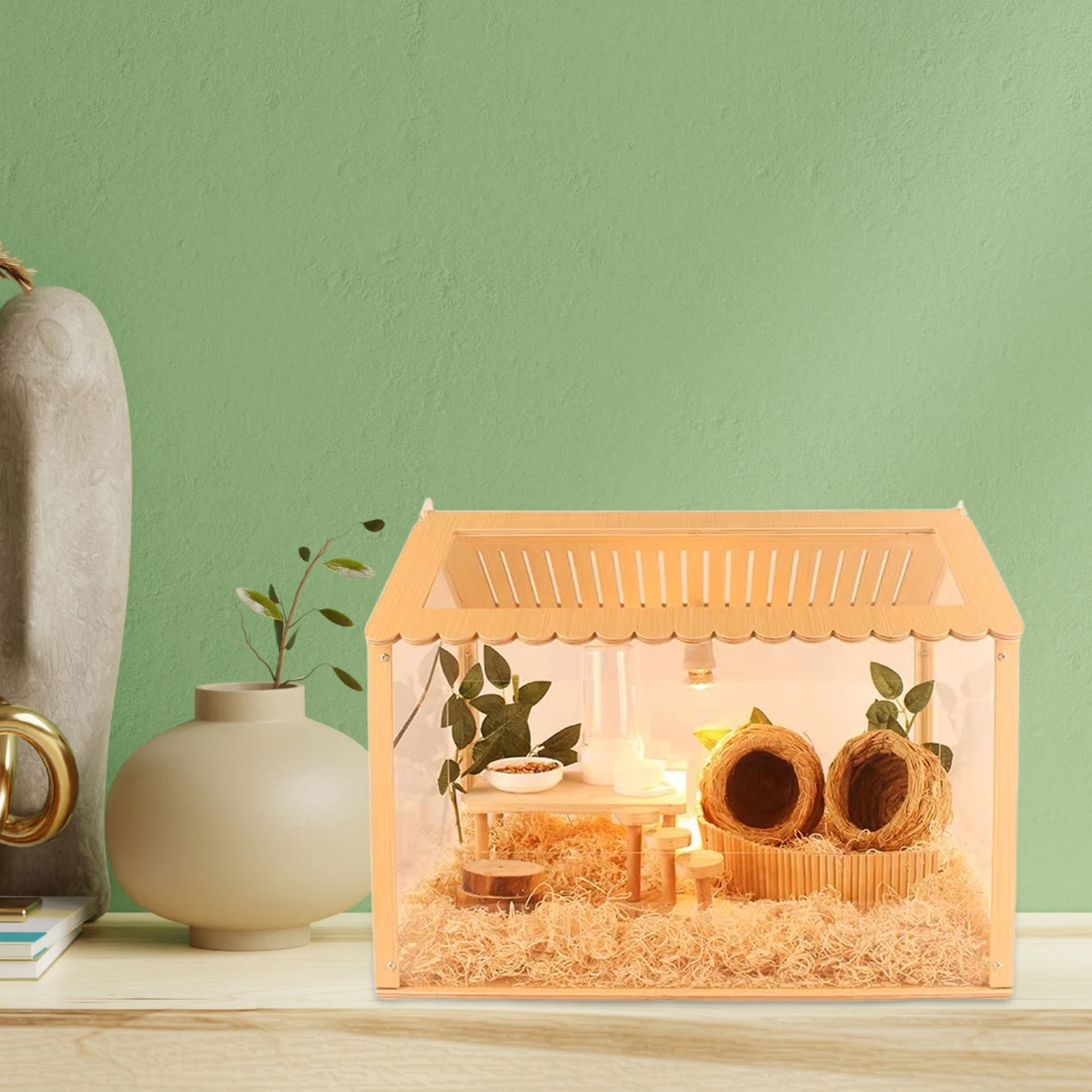 Hamster Hideout Exercise Toy Play Toy Assemble with Ventilator Mice Rat Habitat for Hedgehog Guinea Pig Chinchillas Climbing