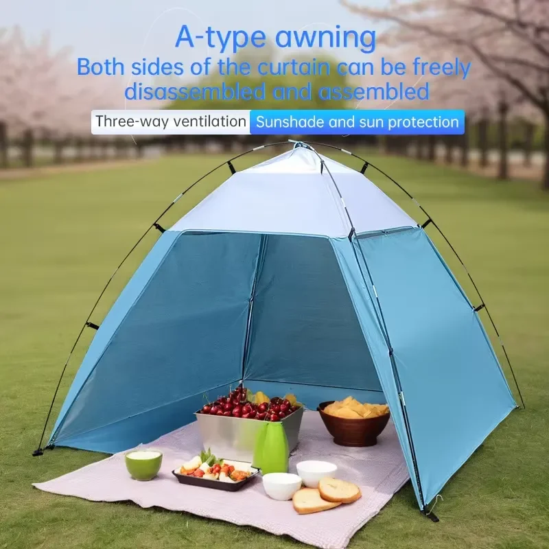 5-8 Person Portable Camping Tent Beach Sunshade Anti-UV Waterproof Shelter Outdoor Fishing Picnic Awning Tent