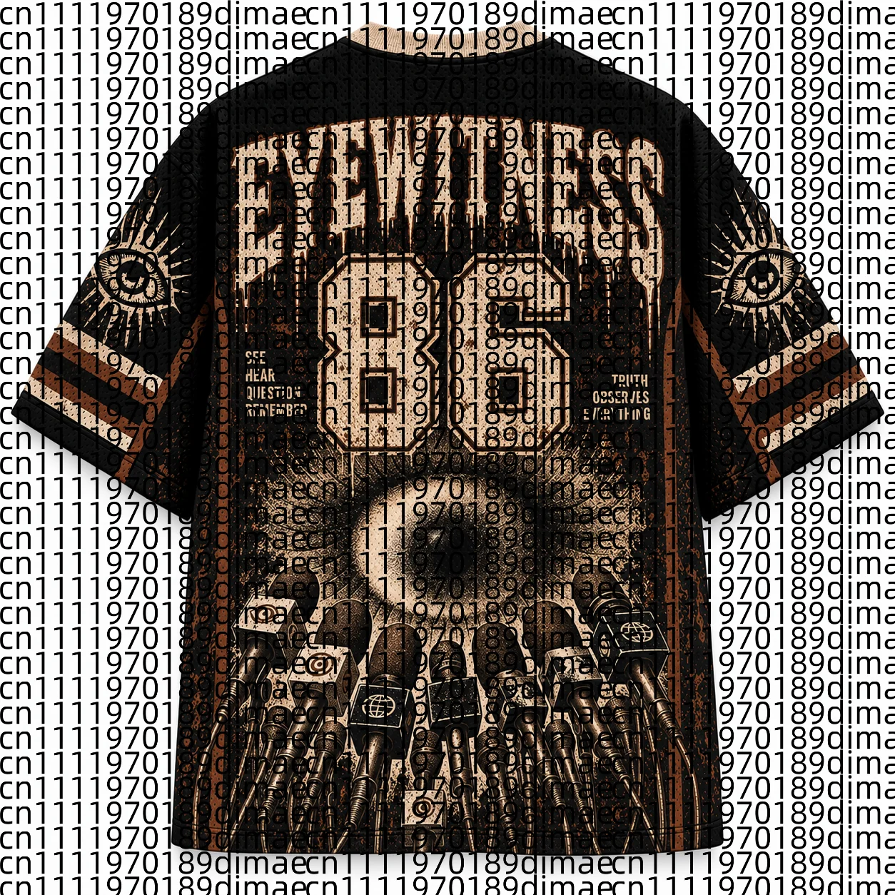 2026 Retro Elements Street Fashion Jersey Men Women Daily Dressing Cool T-shirt Autumn Winter Large Loose T-shirt Kids Shirt Top