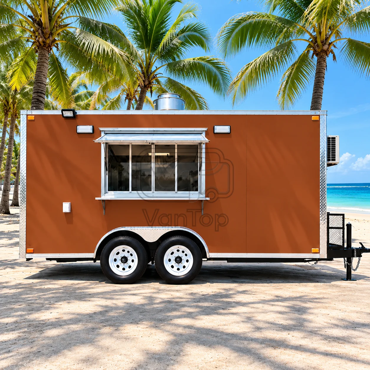 Food Truck Trailer Street Food TMobile Cart Concession Trailer Commercial Dessert Vending Kitchen for Sale