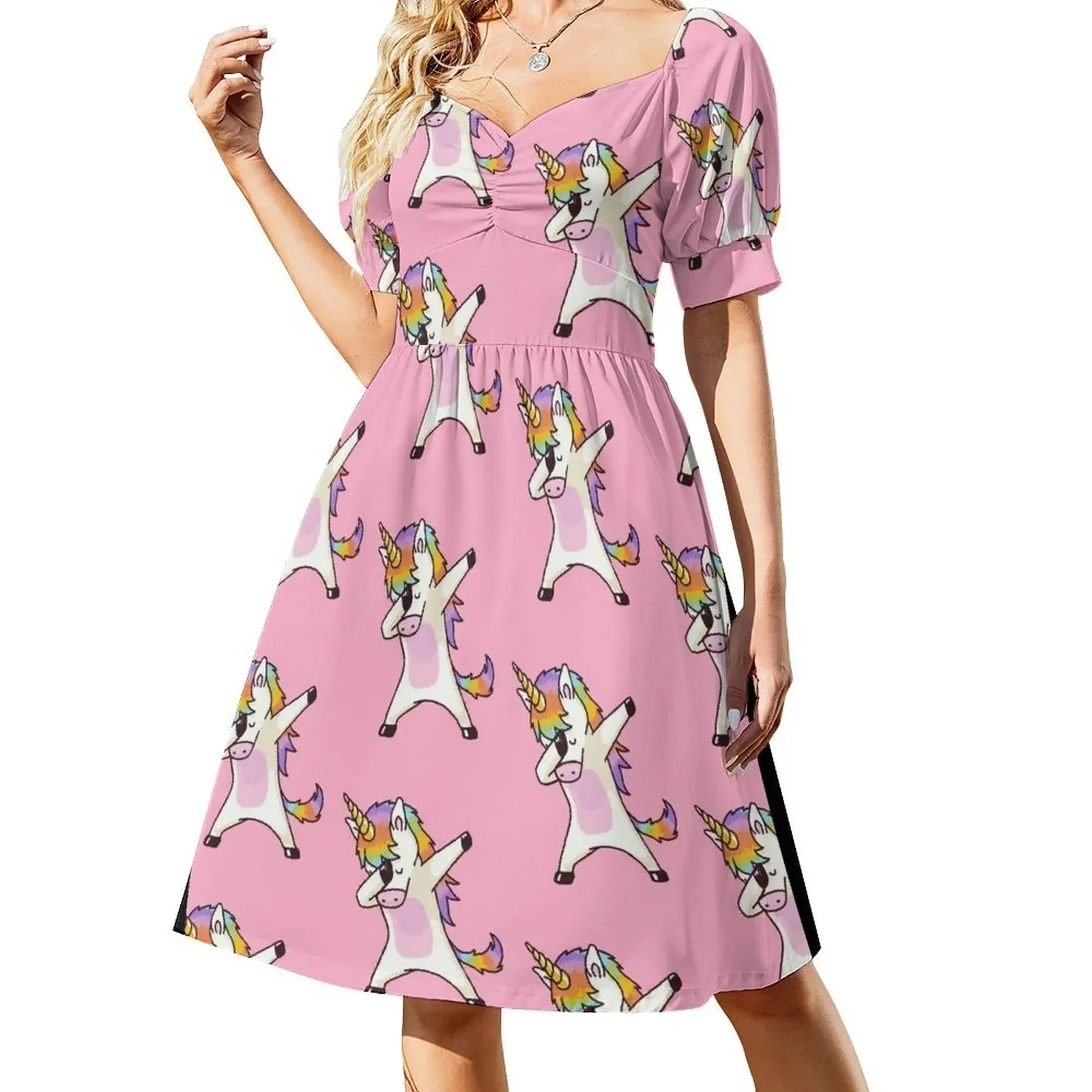 

Dabbing Unicorn Shirt Hip Hop Dab Pose Sleeveless Dress Women's dress clothes evening dresses ladies summer women's suit Dress