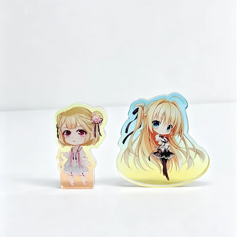 Custom Thickened Acrylic Keychain Transparent Photo Stand Desktop Ornament Custom Anime Acrylic Logo Block