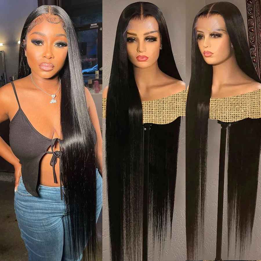 Bone Straight 360 Lace Front Human Hair Wig 13x6 Lace Frontal Wig 100% Human Hair Remy Brazilian Pre Plucked 180 Density On Sale