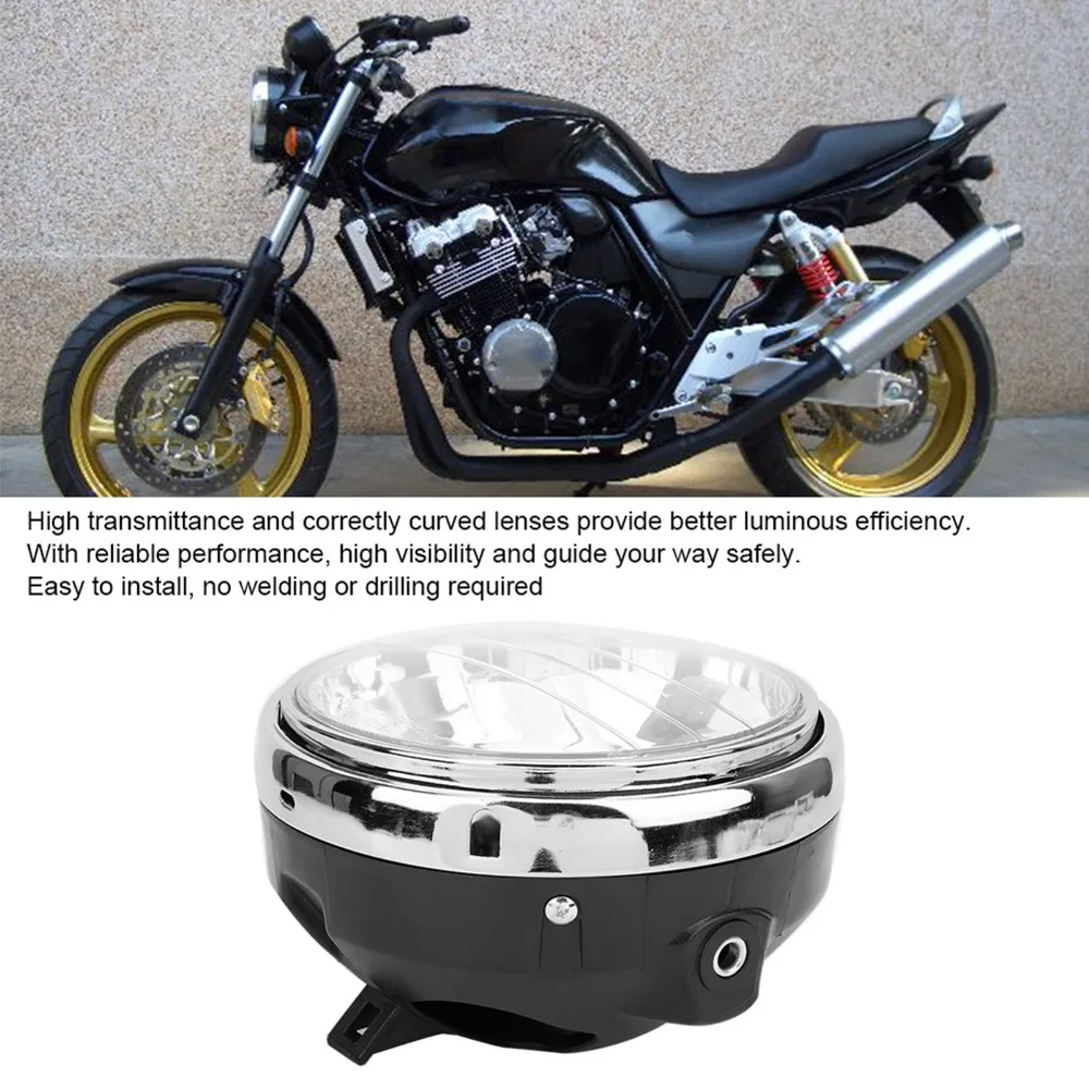 Motorcycle Retro Headlamp Front Headlight Fit for CB400 Hornet 250/VTEC